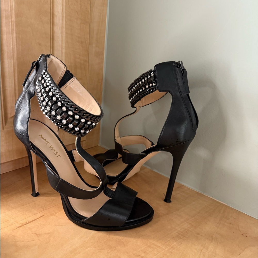 Nine West Black Studded Heels